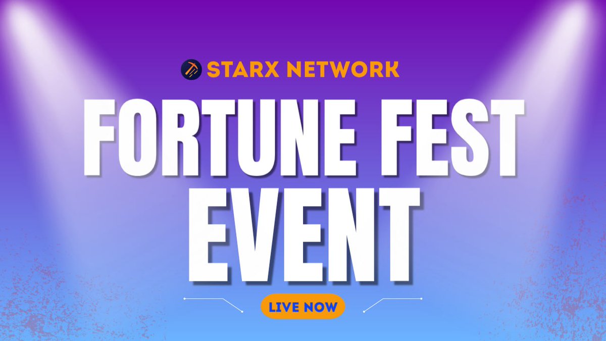 🎉 Fortune Fest Event Is Now Live on StarX Network!

We’re excited to announce that the Fortune Fest Event is now officially live inside the StarX Network app.
This limited-time event rewards the most active and engaged users with USDT and STRX tokens.

🏆 Event Rewards (Top 20