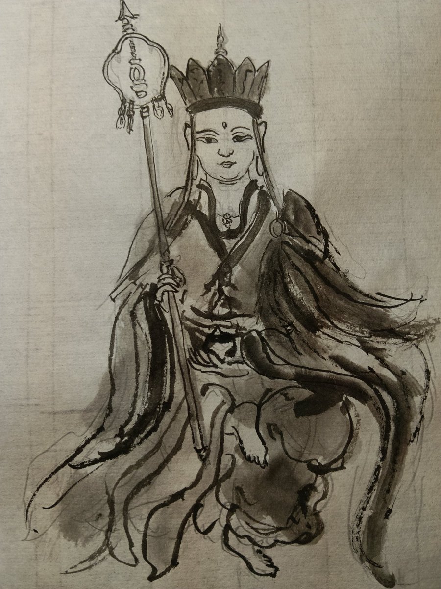地蔵菩薩練習 #水墨画