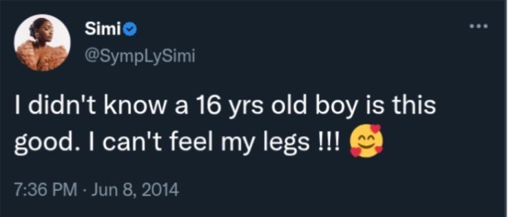 Nigerian 🇳🇬 woman proudly posted about raping young boys.  

Now that her career is moving along, she wants grace.  

Nope!  You’re a pedophile.