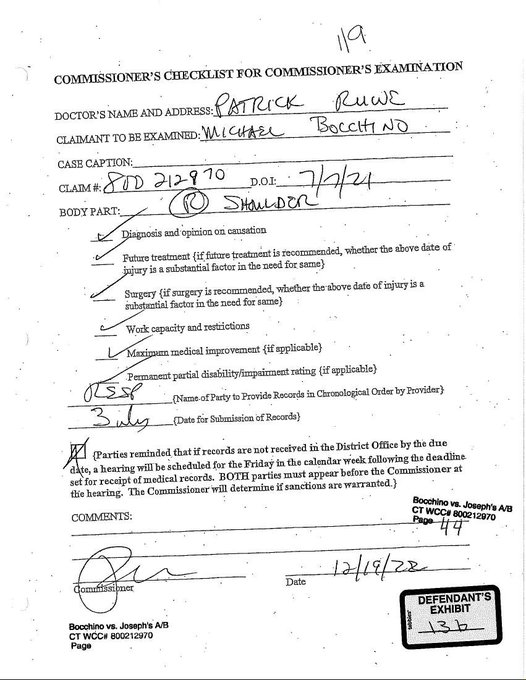 Please send help. This is how Gov Lamont and Utica Ins rip off WC claimants. This is the response from my former attorney William Wynn to Dr. Connair who requested what exams he wanted done. Instead of telling Dr. Connair to do all applicable exams, he refers him to Utica
