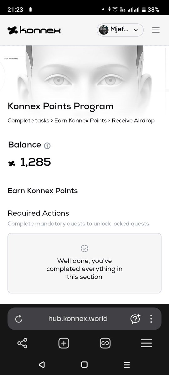 Mjeforce's tweet photo. Another day on Konnex testnet.

No big announcements.
No crazy hype.

Just showing up and interacting.

@konnex_world aren’t guaranteed rewards.
But they’re a chance to learn the ecosystem early
and understand how things actually work.

#Konnex #Airdrop #Web3 #EarlyUser https://t.co/xppmKVboOp