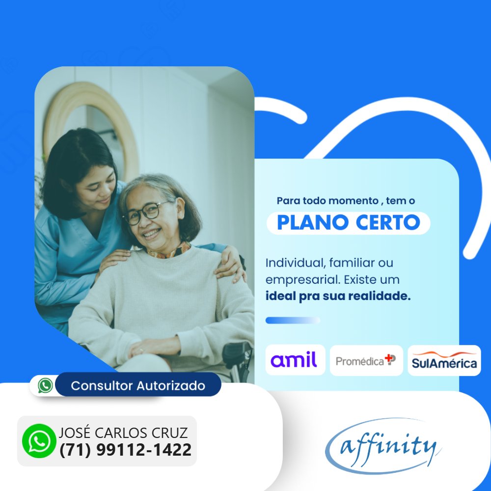 jccruz222's tweet image. José Carlos Cruz
Consultor de Seguros

Plano de Saúde Salvador - Bahia:
planosdesaudejccruz.blogspot.com
E-mail:
josecarloscruz222@gmail.com
Nossos Contatos:
proteger.vc/plano-de-saude…

#Amil #AmilSaude #AmilSaude #ConvênioSulAmérica #PlanodeSaúde #PlanodeSaúdeIndividualSalvador