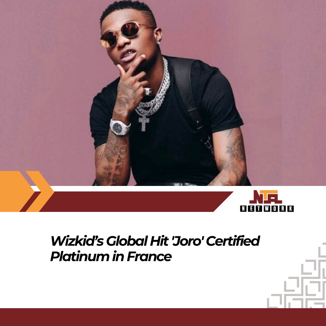 Wizkid’s 2019 global hit single ‘Joro’ has been certified Platinum in France. This was was confirmed via a post from SNEP (Syndicat National de l'Édition Phonographique), France’s official music certification body. The record has now surpassed 30 million streams in the country,
