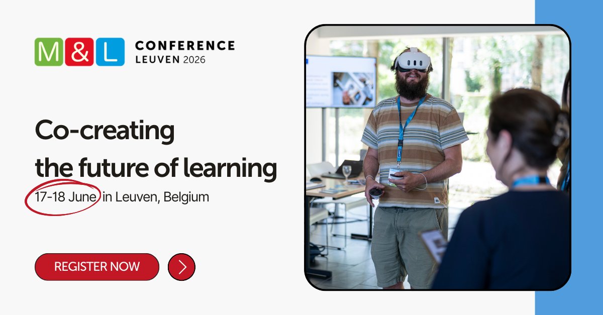 📢 Register Now for Media &amp; Learning 2026!  

The annual Media &amp; Learning conference in June 17-18, 2026, in Leuven will 2with sessions on AI, immersive learning, next-gen educational media production and more...
Register 👉 ow.ly/A3Wo50Yic6p 

#MediaLearning2026 #MandL26