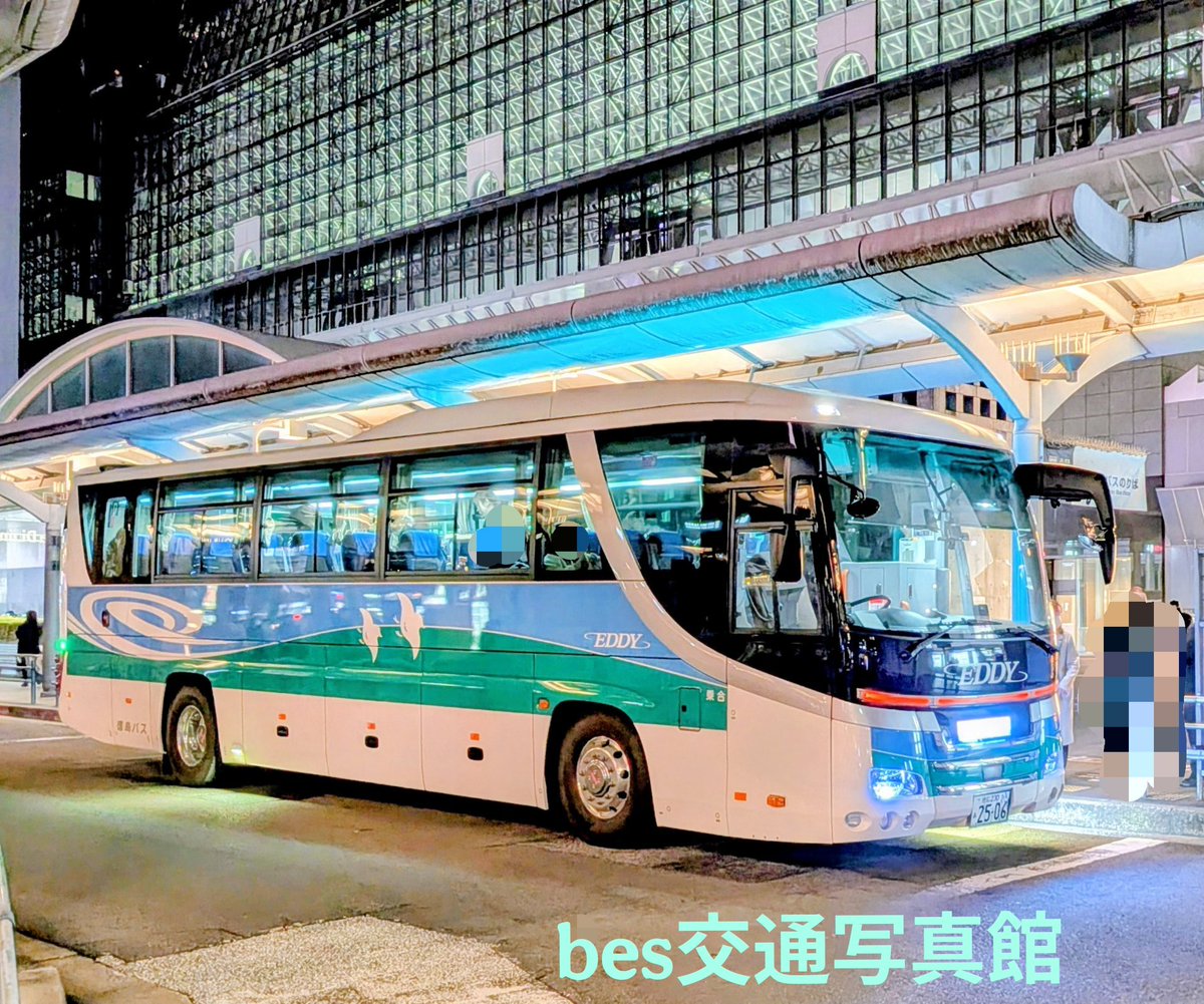 徳島バス #北島営業所 #夜のバス徳島バス(北島営業所)H-2506 セレガ