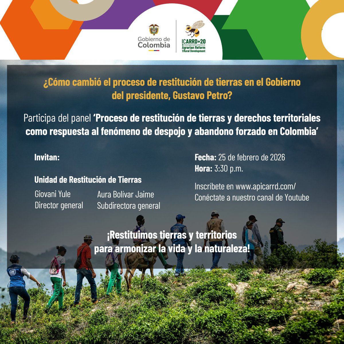 ✅ La #URT aporta a la Reforma Rural Agraria: más de 14 millones de hectáreas inscritas en el Registro de Tierras Abandonadas y Despojadas Forzosamente (RTADF). El 60% —8.591.925 hectáreas— corresponde a la gestión realizada durante el Gobierno del presidente <a href="/petrogustavo/">Gustavo Petro</a>.