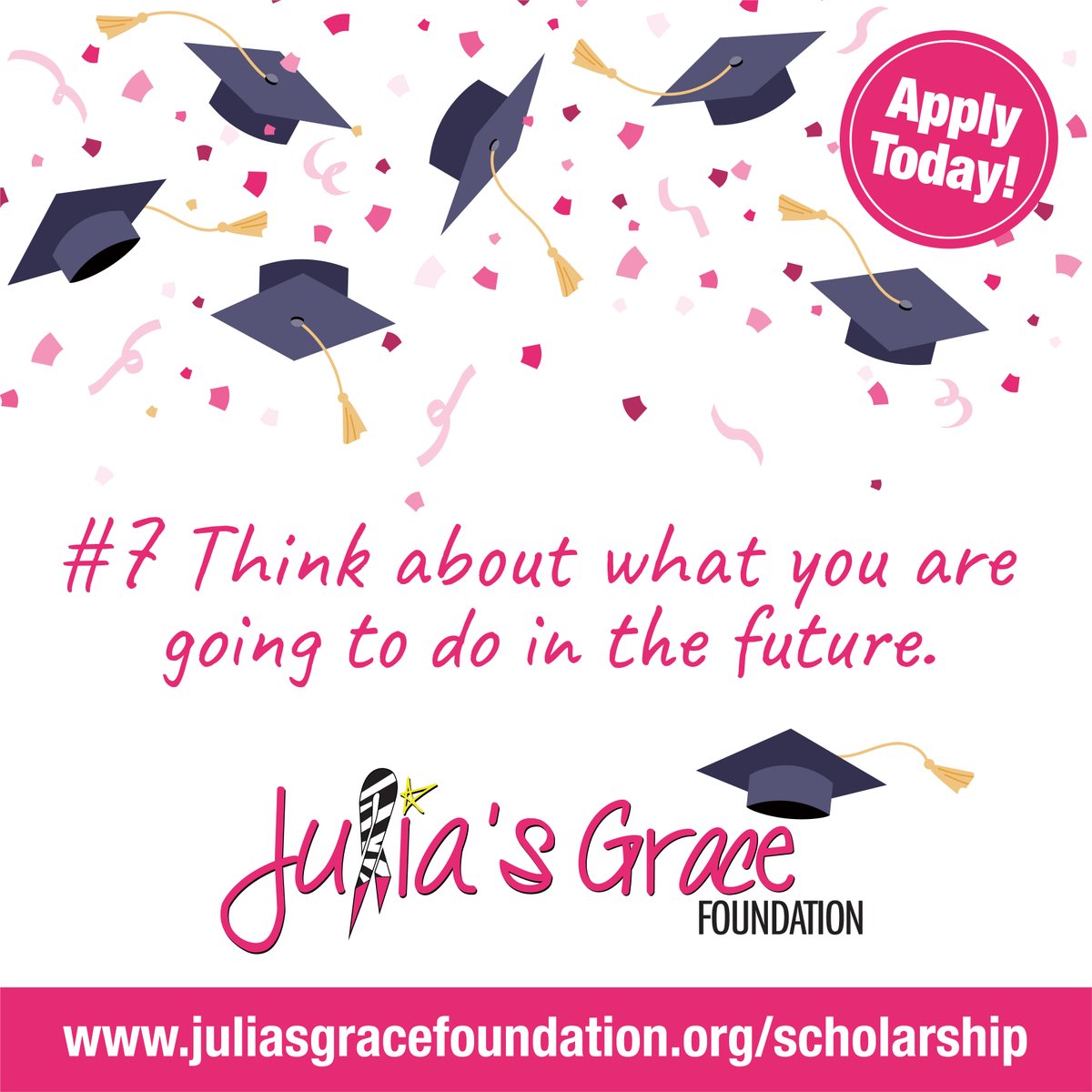 Our 2026 "Think About What You Are Going To Do In The Future" scholarship application is now open to childhood cancer survivors and their siblings (siblings of survivors or those who did not survive) who are residents of PA, NJ, &amp; DE.  
Don't miss the March 1st deadline to apply!