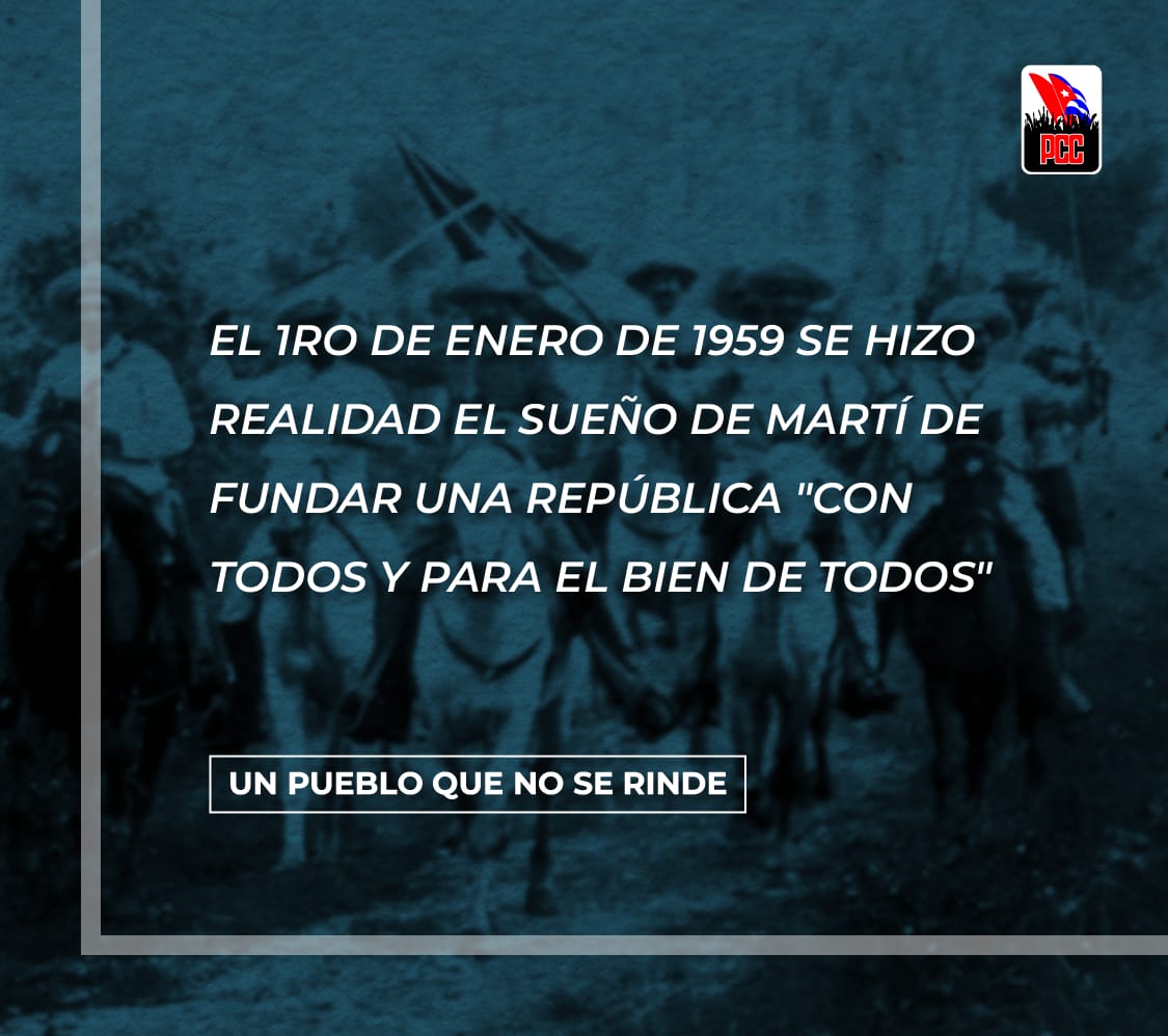 Por los sueños de Martí y por el precio que ha pagado el pueblo cubano por su independencia y sus sueños de justicia, #CubaSoberana se mantiene unida hasta la victoria siempre.