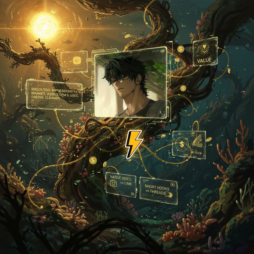 Hexblade_eth's tweet image. Quick observation: @kloutgg is starting to price attention like a real market

No vague promises you see the CPM, publish, USDC settles

Cleaner than brand deals, faster than affiliate noise

The #ENHANCED wave showed the model actually moves with activity:

• multipliers