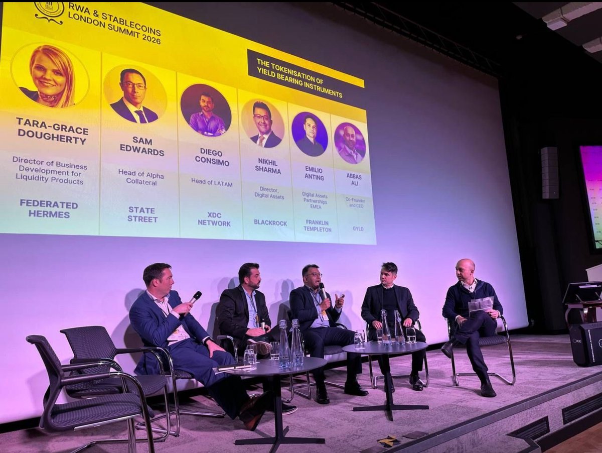 🏦RWA London is on its way &amp; $XDC is on stage discussing with some financial giants.

The topics on tokenizing yield bearing instruments

XDC’s a great fit for this with YieldTeq’s US Treasuries &amp; tokenized funds by Archax.

We see XDC on stage with

BlackRock- $14T AUM
State St-