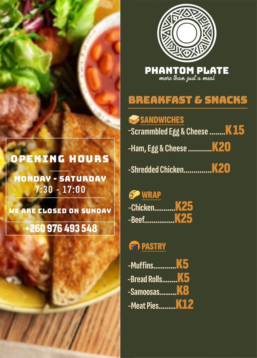 AFFLUENTTT's tweet photo. IF YOU ARE IN NDOLA, YOU CAN ORDER FOOD FROM US! 
+260976493548 https://t.co/MNT9cp1eHi