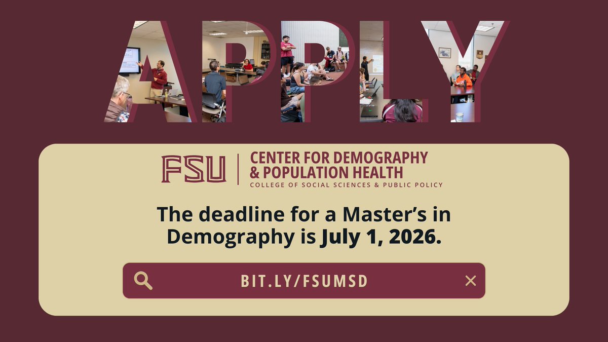 FSU Center for Demography & Population Health tweet media
