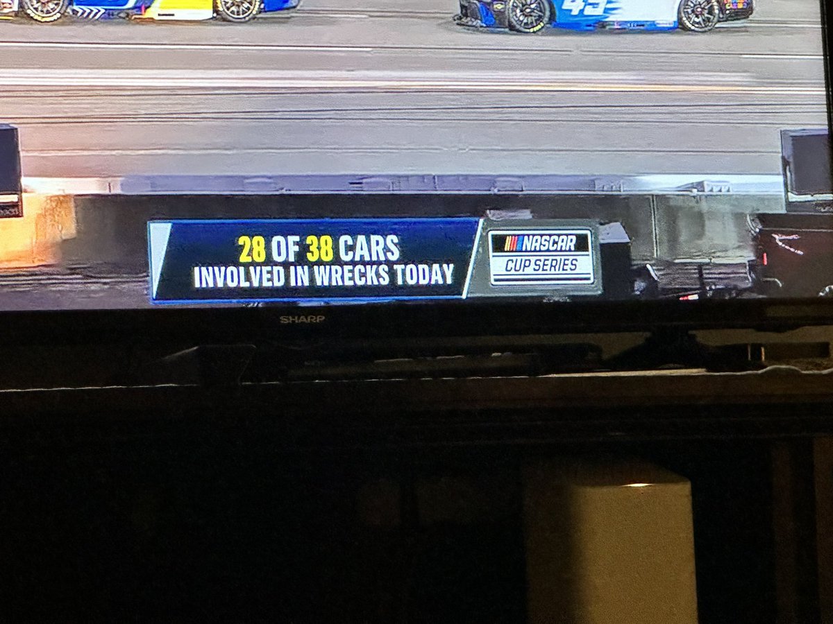 This  graphic was on TV for Atlanta. Who has the same stat for Daytona? <a href="/MattWeaverRA/">Matt Weaver</a>  <a href="/ClaireBLang/">Claire B Lang</a> <a href="/NASCARONFOX/">FOX: NASCAR</a> <a href="/bobpockrass/">Bob Pockrass</a>