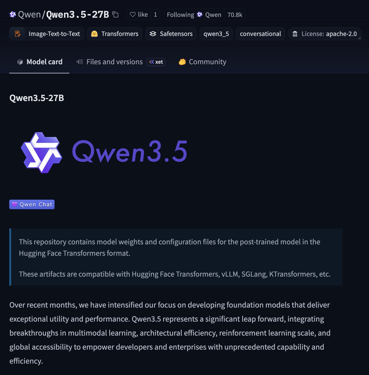 xeophon's tweet photo. qwen3.5 27B, 35B-A3B (incl. Base!!!!), 122B-A10B out https://t.co/HDLwtU37sk