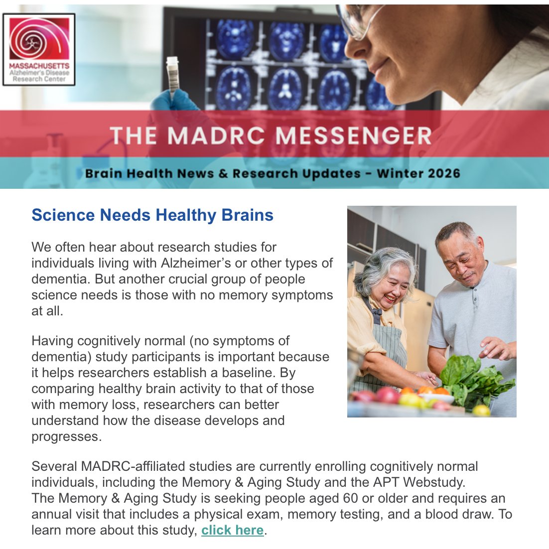 Mass. Alzheimer's Disease Research Center tweet media