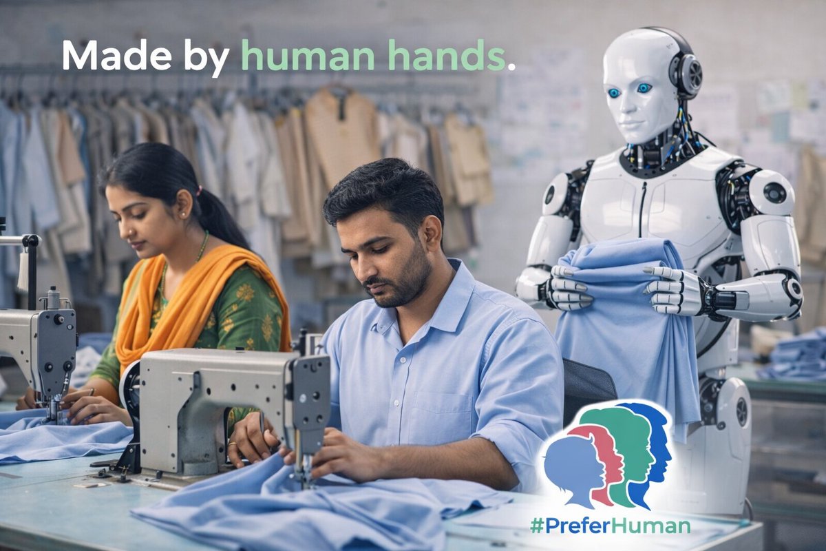 PreferHuman's tweet photo. Real skill. Real care. Real people. 🤝✨Behind every product is a human story — dedication, craftsmanship, and pride.
We believe businesses grow stronger when powered by people, not just machines. Because innovation is powerful…
but humanity is priceless. ❤️#PreferHuman https://t.co/aEBfBV71YI