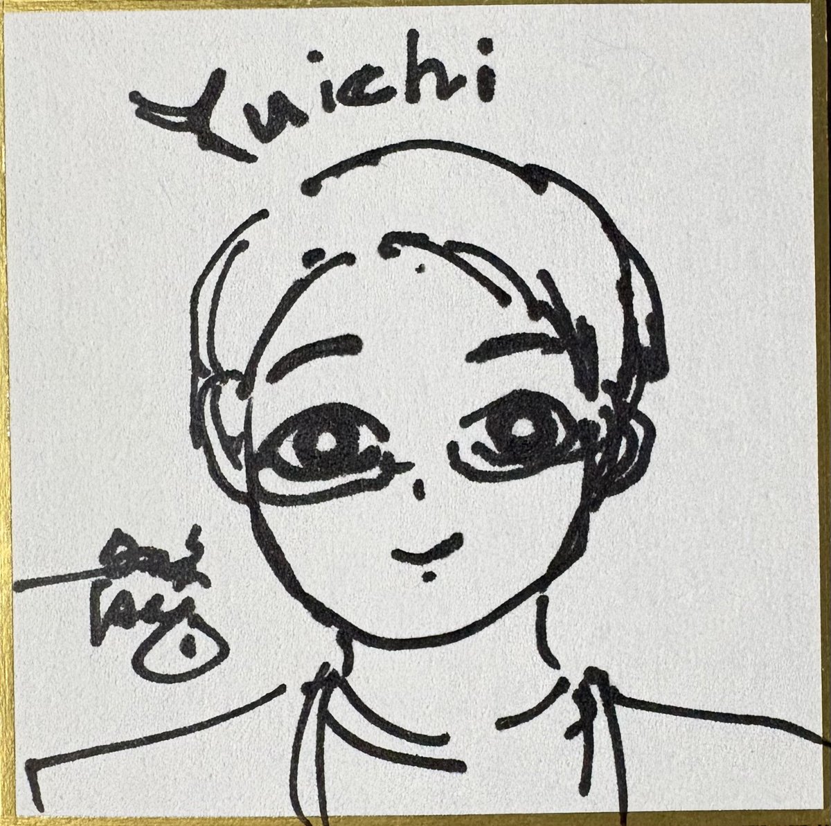 COLORLiNIX vol.III 2回し特典の似顔絵byタマネ画伯。好青年に描いて