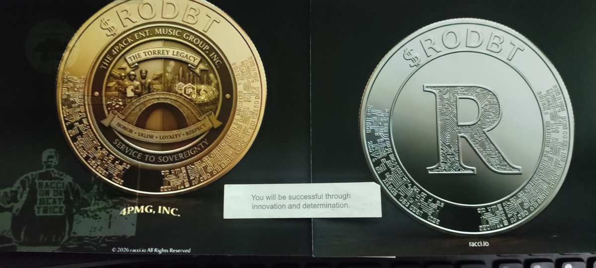 #TuesdayTunes:

#fortunecookie 🥠"Success through innovation &amp; determination."

🌉 Bridging #Blockchain &amp; dope music via $RODBT.

📌1st 2026+ Drop coming! via @etsy #SFCitySlicka

🌊🔥🎶🛒 etsy.com/shop/SFCitySli…

🔂 #HipHop #GlobalVibes <a href="/RacciRODBT/">RacciRODBT</a> #RacciOnDaBeatTrick 🪙🪙🪙🪙4.