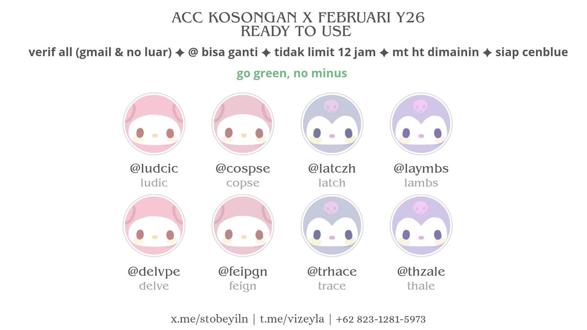 viz 🌟 sell acc akun kosongan X tweet media