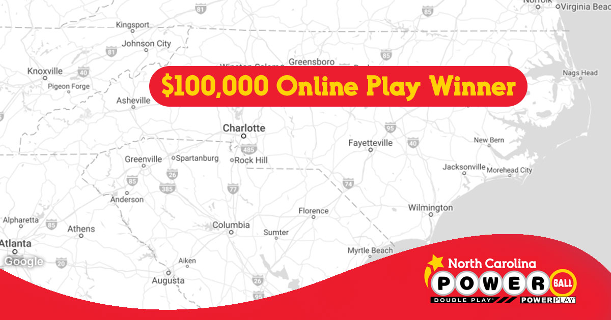 nclottery's tweet image. Congratulations to the #NCLottery player in #HighPoint who won $100,000 in yesterday's #Powerball drawing! The winner purchased their lucky ticket through Online Play. Check your inboxes!