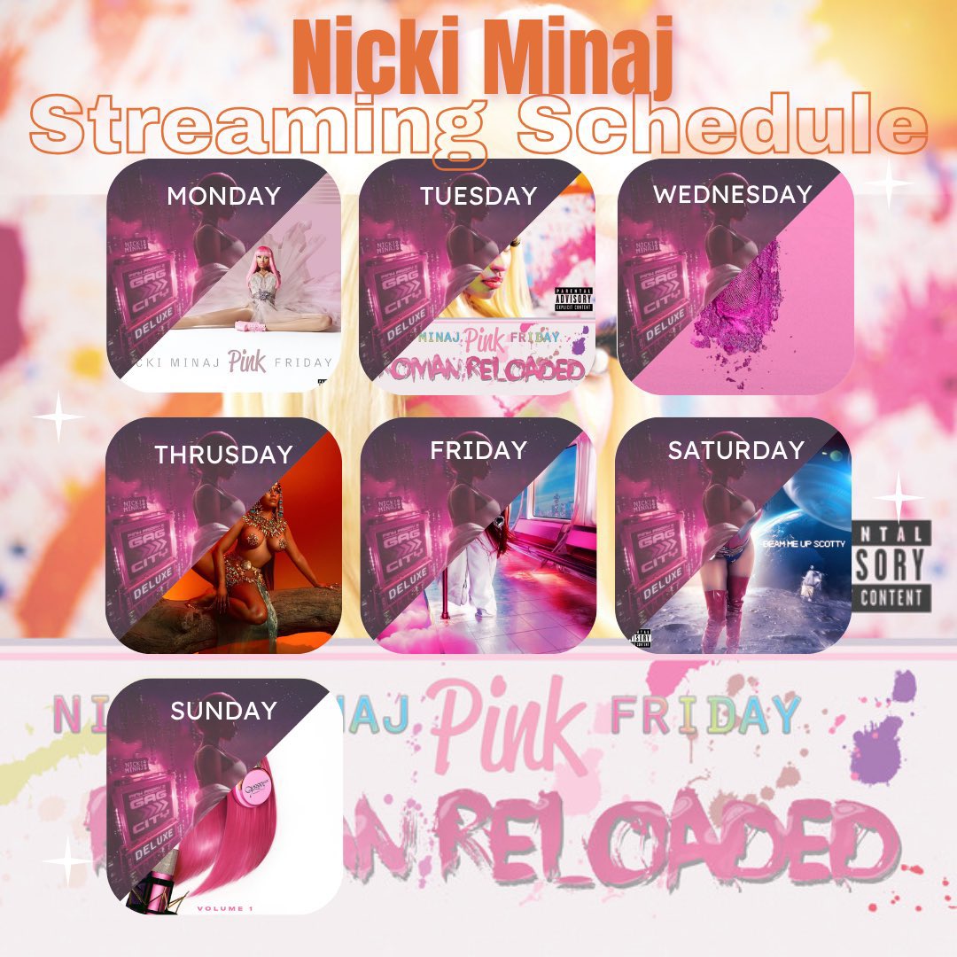 onikafanonly's tweet image. This...

But today it's Pink Friday: Roman Reloaded/ The ReUp Tuesday‼️🥳

🙌🏾 #Blessings 🙌🏾
linktr.ee/blessingsnicki…

🎨🫟 #PFRRR 👄🫦
linktr.ee/pfromanreloade…

💞 #PF2 💕
linktr.ee/pinkfriday2nic…