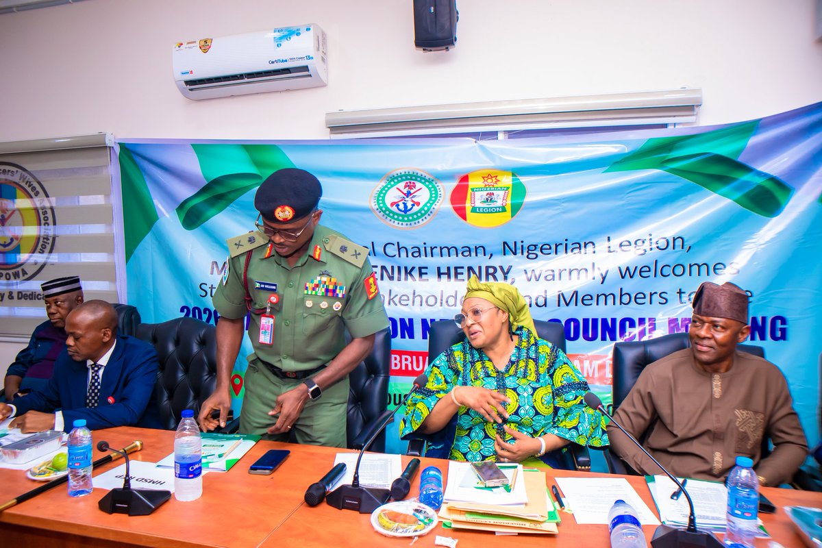 Highlights from the Just concluded Nigerian Legion National Council Meeting was the election of the MIWA National Executive. Mrs Marie Emmanuel Oloye emerged as the National President of MIWA.

#NIGERIANLEGION #LeadershipMatters #UnityAndService #NIGERIALEGION
