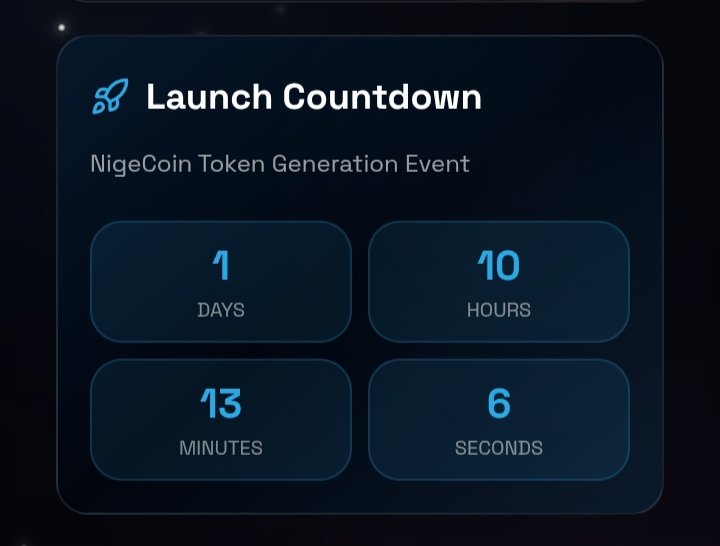 Less than 48hrs Nige goes live on DEX

The consistency leads to this moment

Nigents, history is about to be written <a href="/NigeOfficial/">Nige</a>