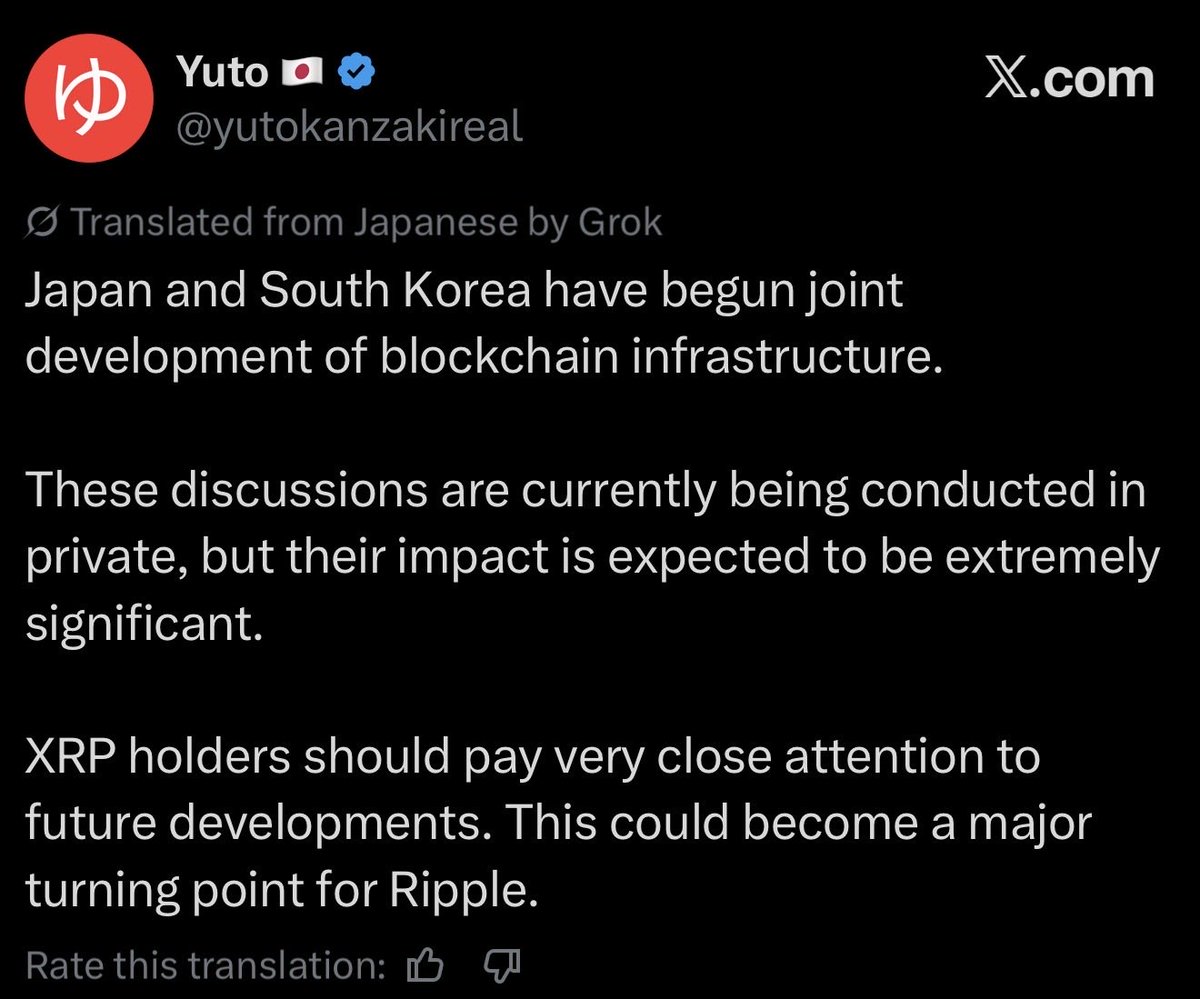 SWEET JESUS, MOTHER MARY OF BETHLEHEM! 

🇰🇷 🇯🇵 KOREA-JAPAN EXPLORING XRPL FOR CROSS-BORDER SETTLEMENT. 

EXACTLY HOW HE SAID WOULD HAPPEN. 👀 <a href="/yutokanzakireal/">Yuto 🇯🇵</a>