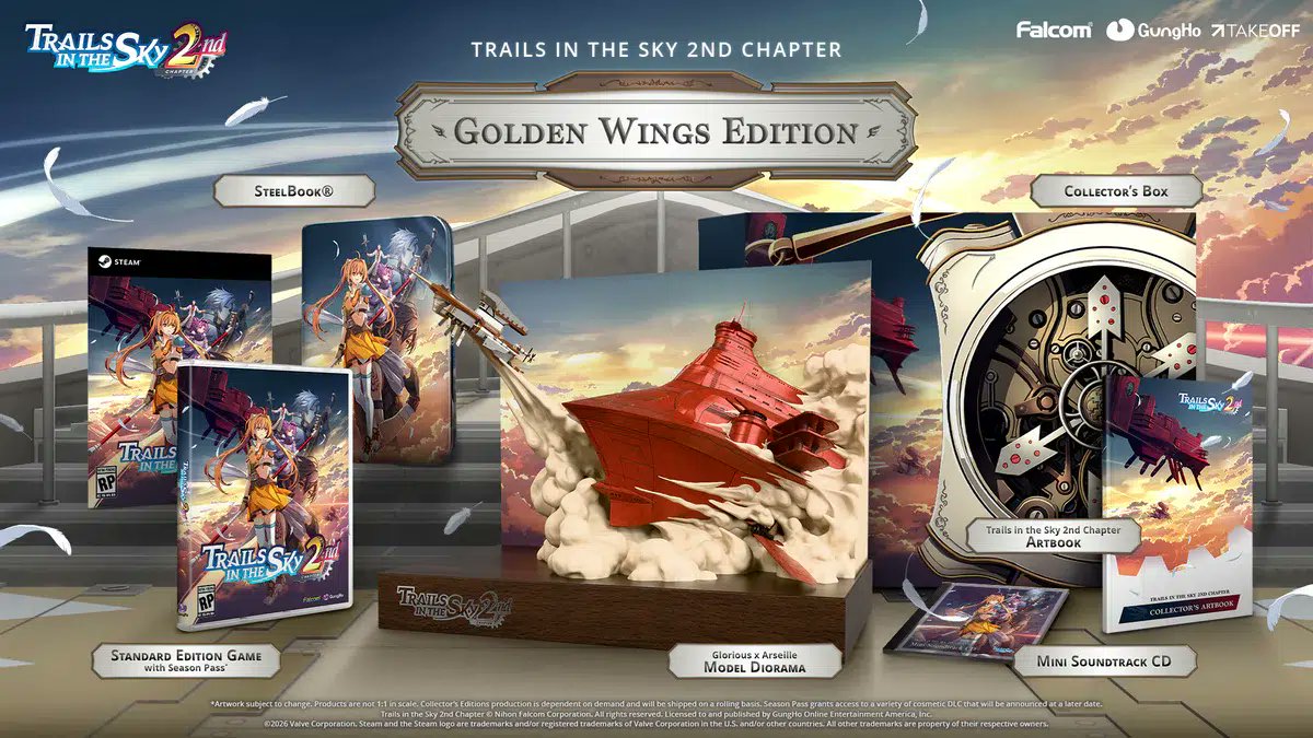 Trails in the Sky 2nd Chapter Golden Wings Edition Revealed With $275 Collector’s Set noisypixel.net/trails-in-the-…