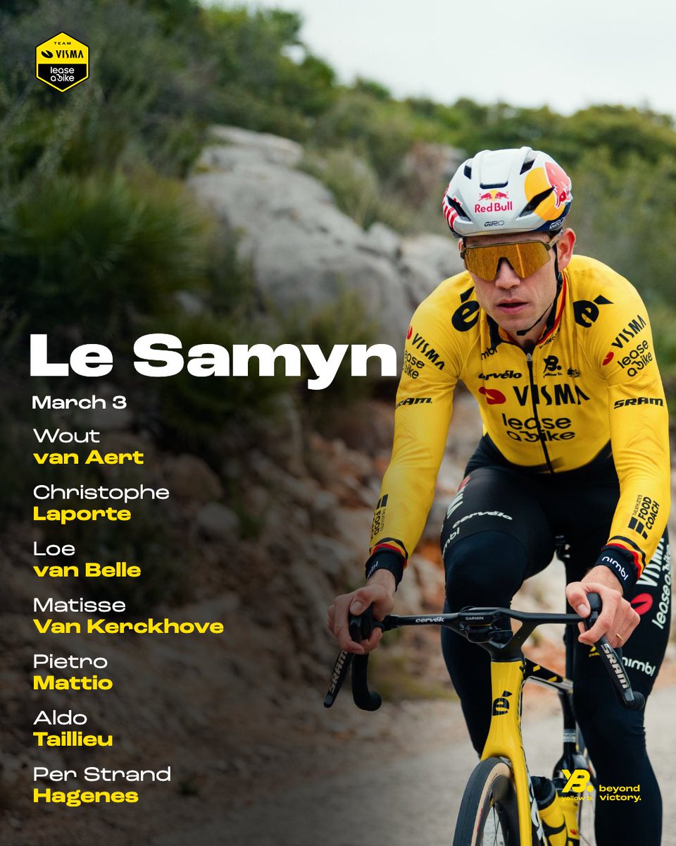 vismaleaseabike's tweet image. The wait is almost over! 4 nights sleep until opening weekend ⌛🤩

This is our team for Omloop het Nieuwsblad, Kuurne-Brussel-Kuurne and Le Samyn. 🐝

#OHN26 #KBK26 #gpsamyn