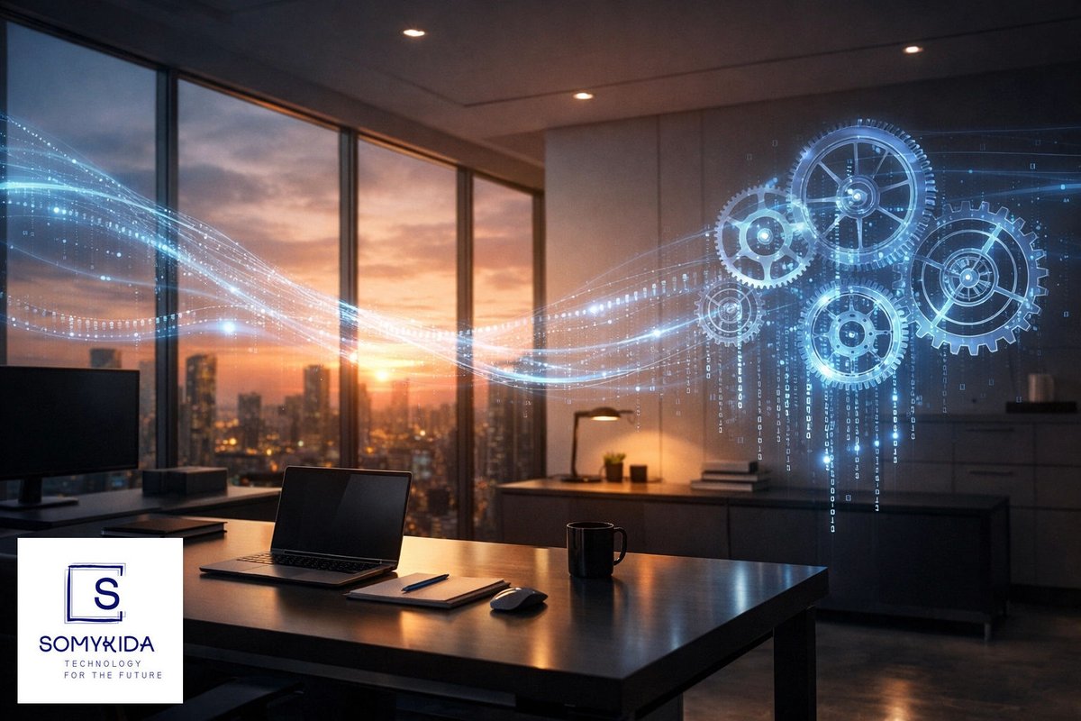 The best AI doesn't feel like AI. It’s the invisible engine streamlining your workflow while you focus on the big wins. True efficiency isn't flashy; it’s silent and seamless.

Ready to automate the background? DM us to chat.

#AI #Efficiency #Somykida #TechTrends