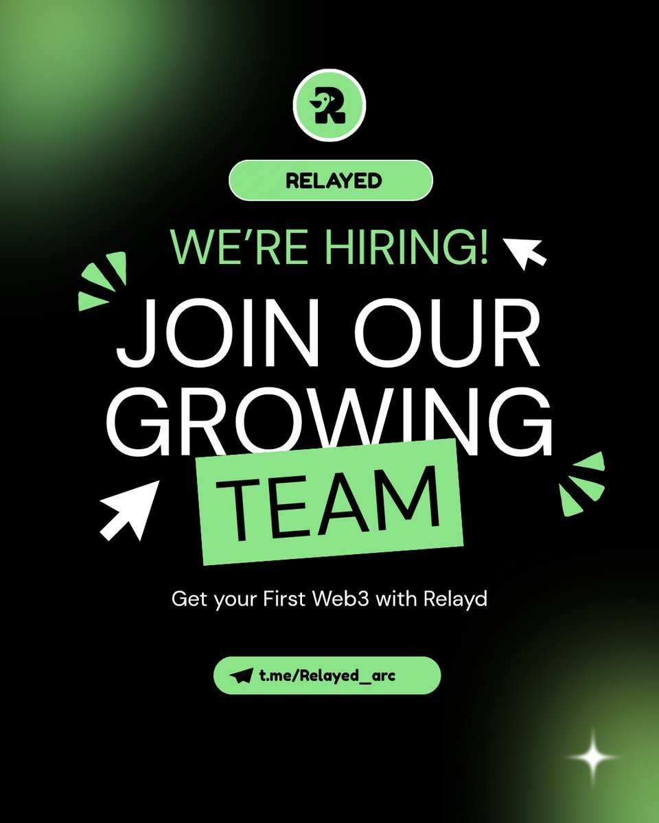 🚨 Relayd Is Expanding 🚨

📌New Roles Open 

After paying our first batch of Reply Guys, one thing became clear

People aren’t just watching anymore
they want in.

So yes we’re hiring again. 🧵👇