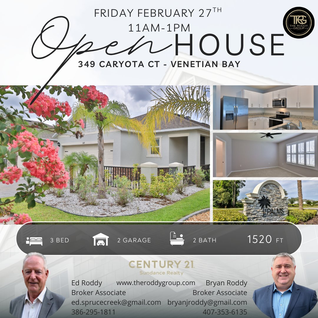 bryanroddy's tweet photo. 🏡 OPEN HOUSE | New Smyrna Beach, FL
🗓 Fri, Feb 27 | ⏰ 11AM–1PM
Tour this beautiful home in one of NSB’s top golf communities—minutes to beaches, shopping &amp; dining.
🔗 https://t.co/098uCRgcXX
#OpenHouse #NewSmyrnaBeach #VenetianBay #FloridaRealEstate #NSBHomes https://t.co/OhQycwK2FY