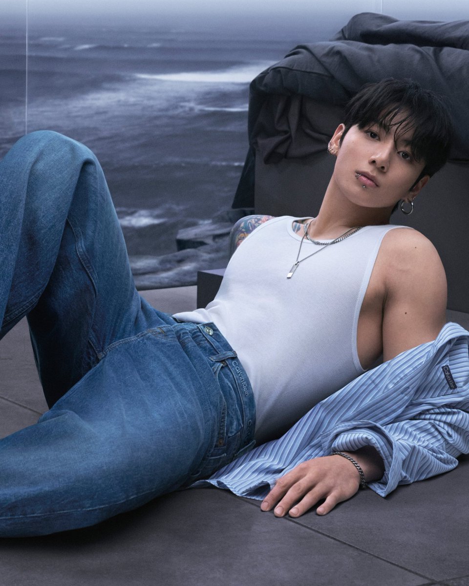 TheePopCore's tweet photo. Jungkook just served face and body so hard in new Calvin Klein photos and nobody is surviving. https://t.co/5Z4LtyushY