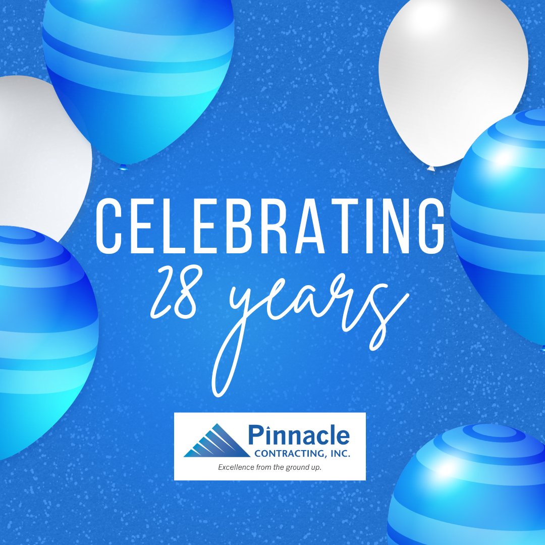PinnacleSTL's tweet photo. Pinnacle Contracting, Inc. is celebrating our 28th anniversary! We would like to thank everyone that has been a part of our success, we would not be here without you. Here’s to many more! https://t.co/6XZakgDHeW