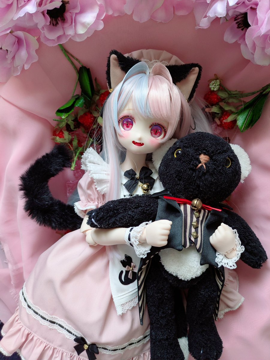 黒猫メイド🐈‍⬛☕️🍰 #あかりっこ #夢ふわ #木茶動物園 #MDDはいいぞ