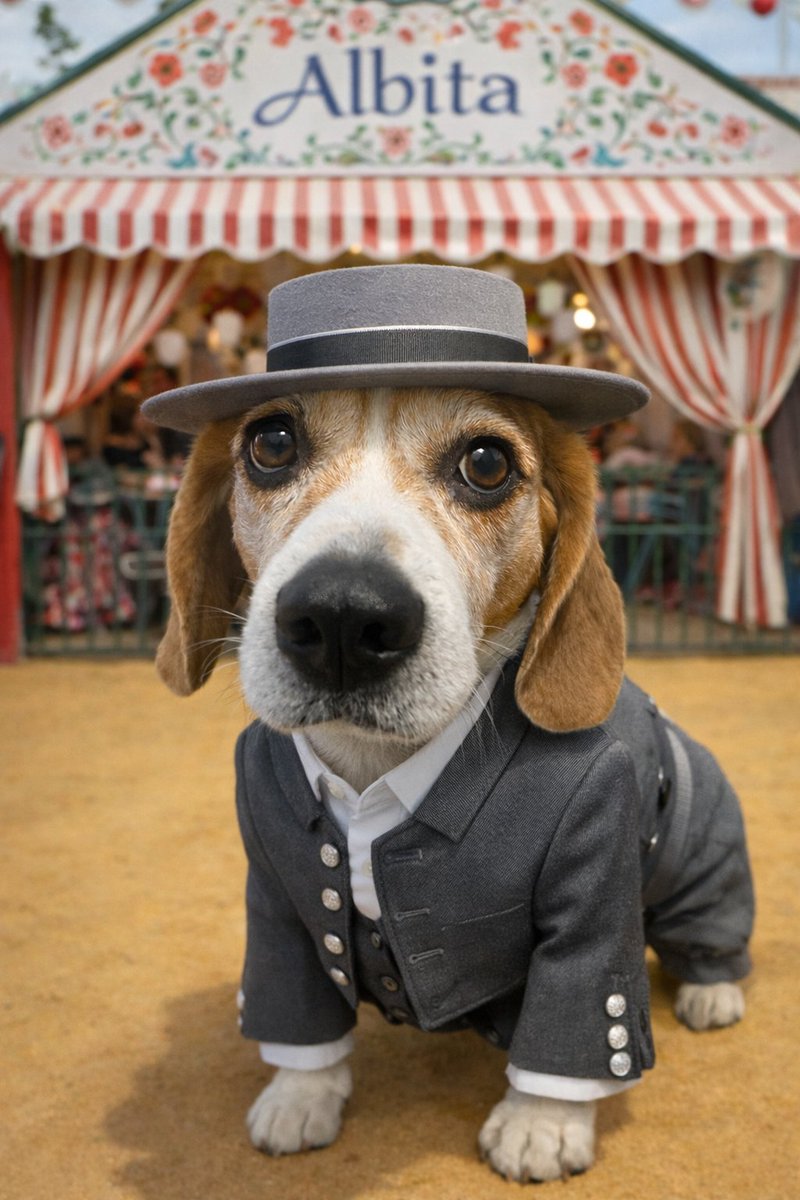 🐶🐶🐶 Comienza la cuenta atrás para el estreno del single de Cristina y queda poquito para el día de Andalucía. Jack ya se está probando los trajes para que <a href="/karolswife/">albita</a> le invite a su caseta. Séptimo día reivindicando la #jackexperience. 🐶🐶🐶
 Únete con un RT o #. Gracias.