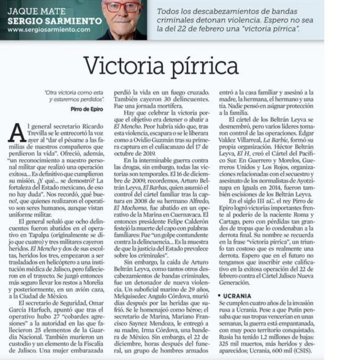 Matan al capo, pero el país sangra más. El gobierno celebra el “logro” como si el problema fuera un hombre y no la maquinaria que lo fabrica.