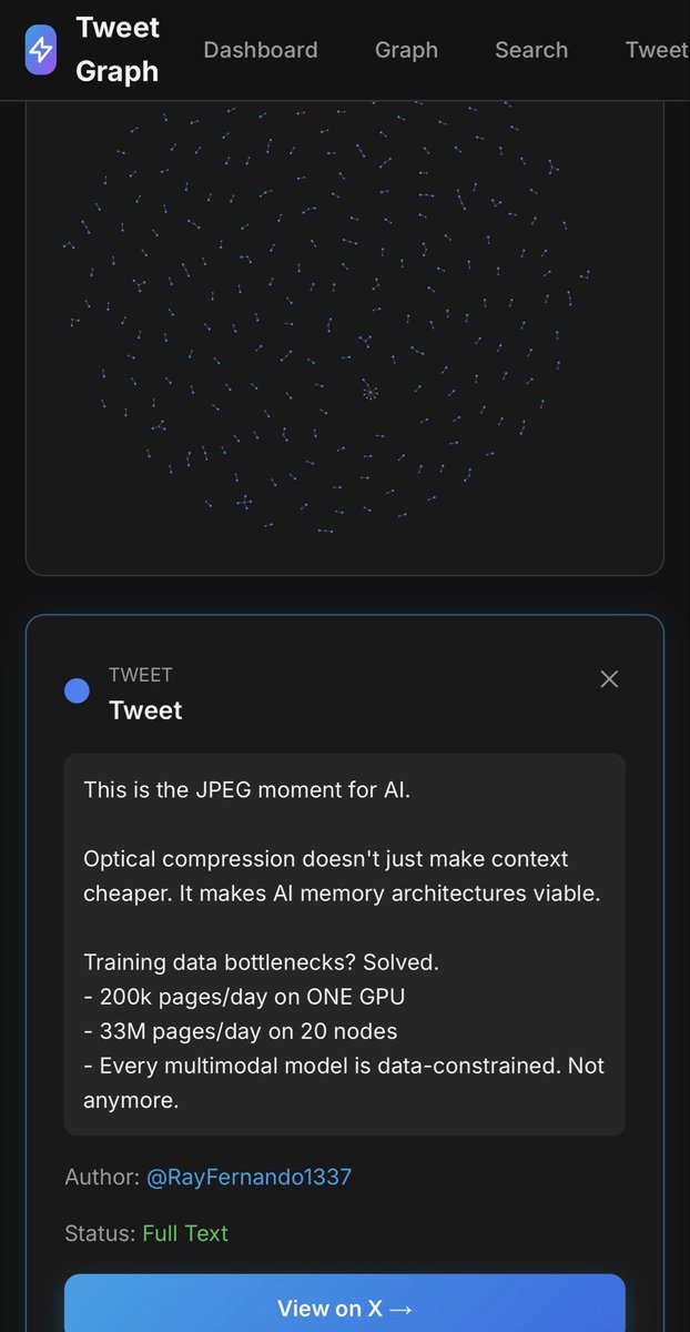 RichardGinsberg's tweet photo. Tweet Graph has become a fun project to riff on with my #OpenClaw. Unlocks all my X bookmarks and gives me a reason to release an #OpenSource Project. Crons are now grabbing daily bookmarks that were added.

https://t.co/LePC66HAKJ https://t.co/vLgJvN2v3d