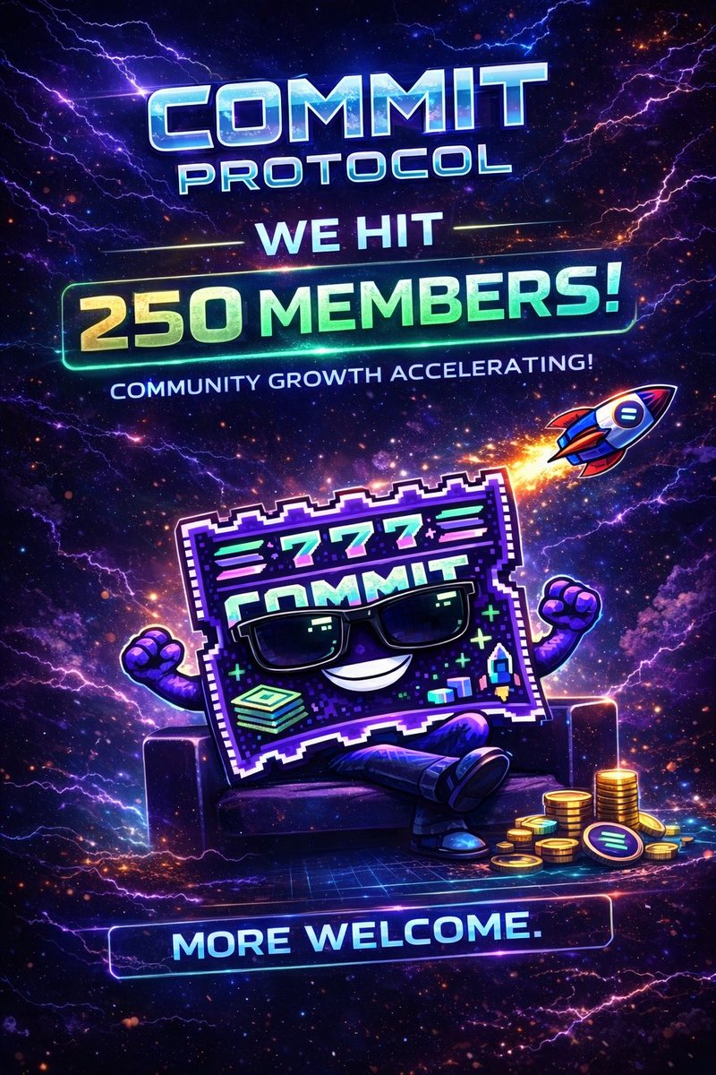 We’ve officially reached 250 members!

Feeling ecstatic ngl.
Conviction is there, the members are loyal!

We still have much room to grow so come join in
🔗 t.me/commit_protocol

Still 4 days to go until launch, we’re ready! 🚀

Committed folks only. 

#COMMIT #Protocol