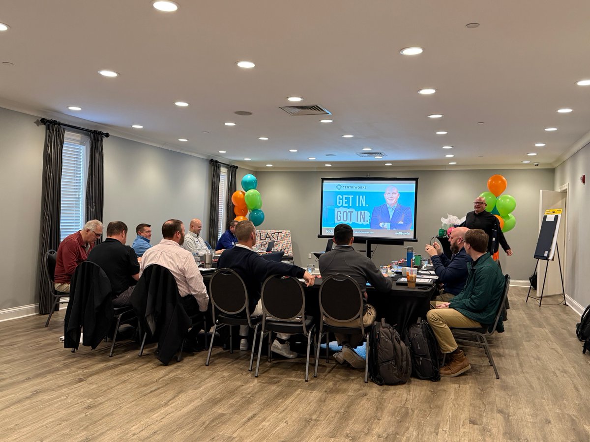 in2comm's tweet photo. We’re on-site in Tennessee with the team at Centriworks, working alongside an elite group of sales professionals. Rick is leading a session focused on refining prospecting strategies, strengthening discovery conversations, and sharpening the skills that drive long-term success. https://t.co/GyPYNByEKG