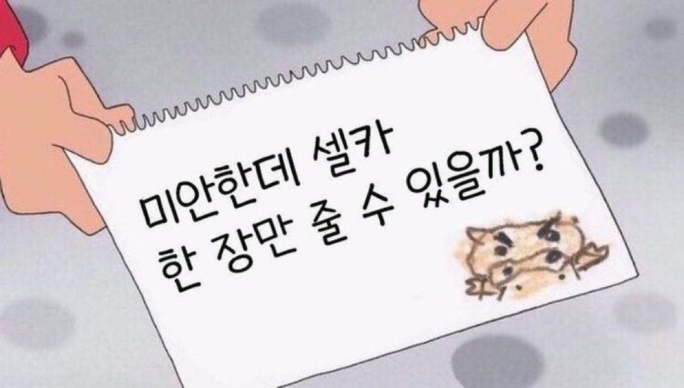 비비지 전원에게 제안합니다.
미안한데 셀카 한 장만 줄 수 있을까?