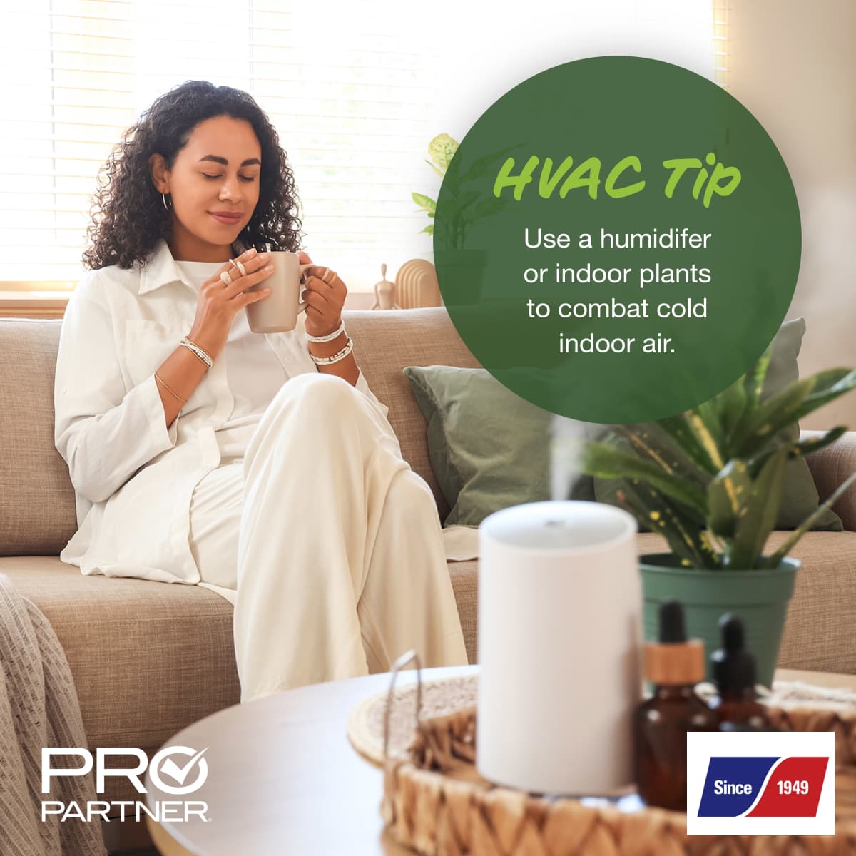 Weather_Makers's tweet photo. If your home feels colder than the thermostat setting, dry winter air may be why. 🥶🌡️ Low humidity lets heat escape from your skin faster, making rooms feel cooler. Add moisture with a humidifier to help your space feel warmer without turning up the heat. #HVACTIp https://t.co/zH9w4H0pJw