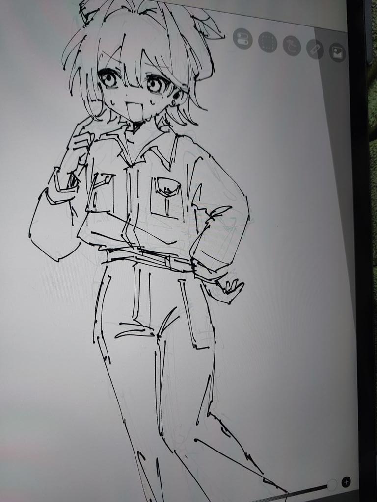 ラフをガサガサ描いてくの結構楽しい 