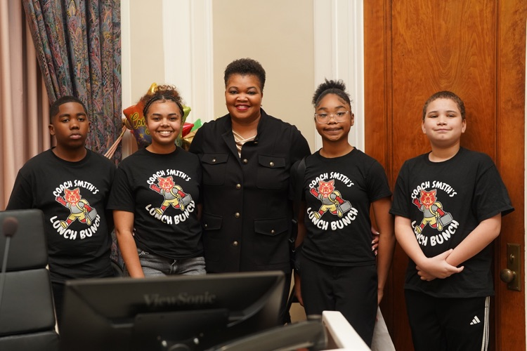 Students from Coach Smith's mentoring "Lunch Bunch" presented at the Rome City Commission Meeting last night during its celebration of Black History Month!  Way to go: Zion Fletcher, Nyla Cliatt, Tyla Thompson, and Jaxon Blanchard!!