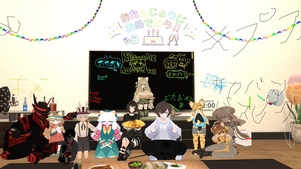 こめごわさんの誕生日会！
家族以外で誕生日を祝ったのはいつ以来だ……？
ともかく楽しい時間だった。