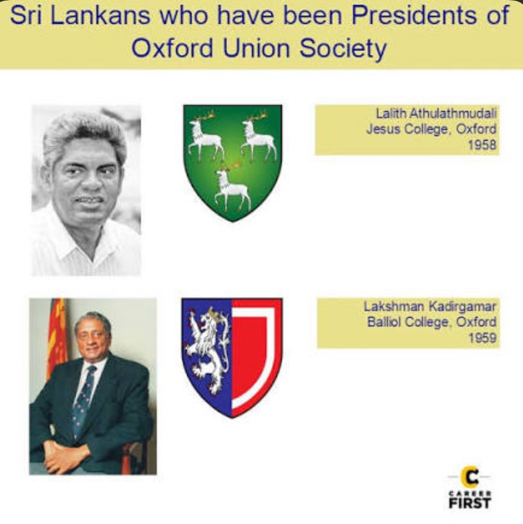Hi <a href="/OxfordUnion/">Oxford Union</a> — it’s disappointing to see space given to LTTE sympathizers while <a href="/RajapaksaNamal/">Namal Rajapaksa</a> is blocked. Both Lakshman Kadirgamar and Lalith Athulathmudali, who served as Presidents of the Oxford Union during their time at Oxford, were later assassinated by the LTTE. This