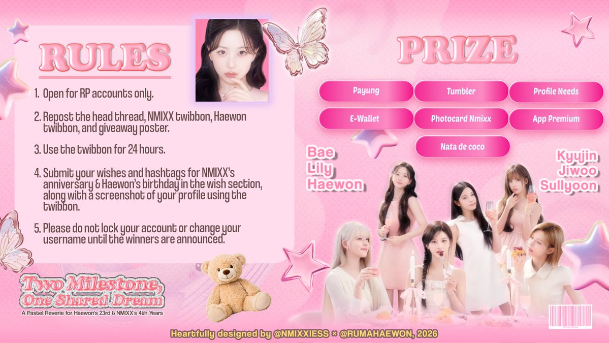 ᅠ
⁺₊☁️  In this blooming era, soft-life days glow brighter under pastel skies. Warmdays gather with tender moments, carrying luck through a gentle life chapter. Join the 𝗴𝗶𝘃𝗲𝗮𝘄𝗮𝘆 and let love, joy, and magic find you. ๋ ࣪ ˖🎐
ㅤ