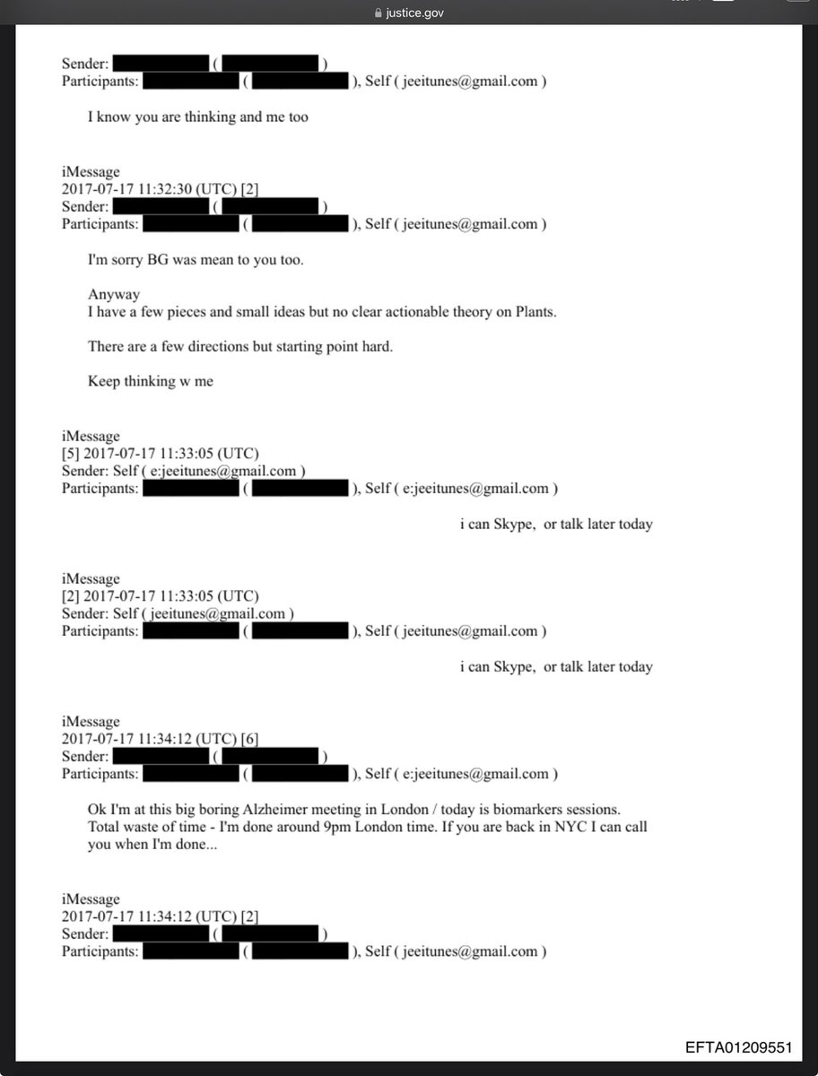 [Redacted] to Epstein speaking about Bill Gates (‘BG’):

He's very gross you have no idea. Not the person ppl think

Epstein: I know, believe me.