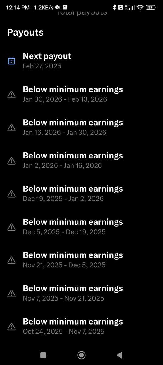 eNewsBharat24's tweet image. हर 15 दिन बाद एक ही लाइन दिखती है —
"Below Minimum Earnings" 😔

मेहनत पूरी, वीडियो पूरी,
लेकिन Payout अभी भी अधूरी…

सपना बड़ा है 💪
इसलिए हार नहीं मानूंगा।

आज minimum नहीं पहुँचा,
कल record तोड़ूंगा 🚀

Support करते रहो ❤️ pls

#CreatorLife #Struggle #NeverGiveUp